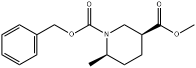 1,3-Piperidinedicarboxylic acid, 6-methyl-, 3-methyl 1-(phenylmethyl) ester, (3S,6R)- Structure
