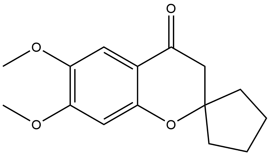 6,7-dimethoxy-3,4-dihydrospiro[1-benzopyran-2,1'-cyclopentan]-4-one Structure
