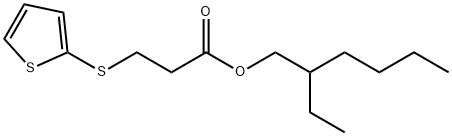 Propanoic acid, 3-(2-thienylthio)-, 2-ethylhexyl ester Struktur
