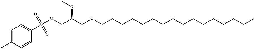 1-Propanol, 3-(hexadecyloxy)-2-methoxy-, 4-methylbenzenesulfonate, (R)- (9CI) Structure