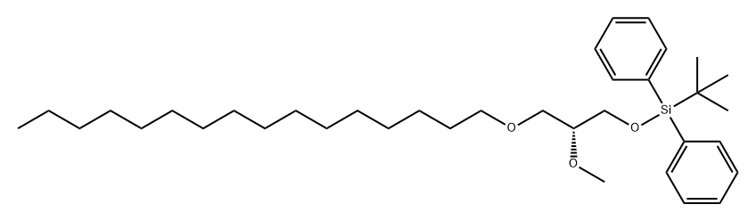 Silane, (1,1-dimethylethyl)[3-(hexadecyloxy)-2-methoxypropoxy]diphenyl-, (R)- (9CI) 化学構造式