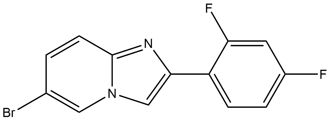 6-溴-2-(2,4-二氟苯基)咪唑并[1,2-A]吡啶 结构式