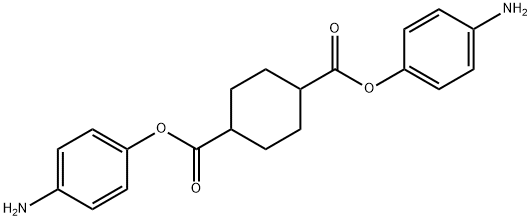 1,4-Cyclohexanedicarboxylic acid, 1,4-bis(4-aminophenyl) ester 化学構造式