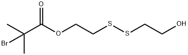 Propanoic acid, 2-bromo-2-methyl-, 2-[(2-hydroxyethyl)dithio]ethyl ester Struktur