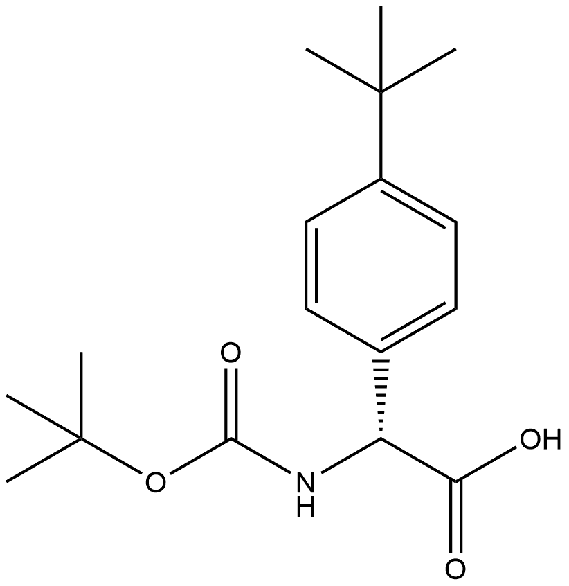 Benzeneacetic acid, α-[[(1,1-dimethylethoxy)carbonyl]amino]-4-(1,1-dimethylethyl)-, (αR)- Structure