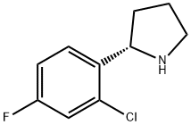(S)-2-(2-CHLORO-4-FLUOROPHENYL)PYRROLIDINE 结构式