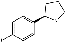 (2R)-2-(4-iodophenyl)pyrrolidine 化学構造式