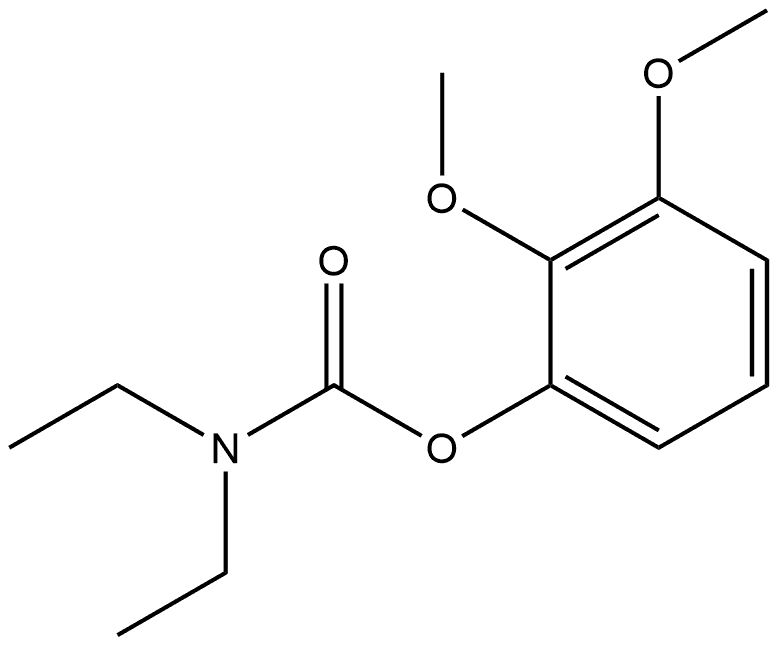 2,3-Dimethoxyphenyl N,N-diethylcarbamate 化学構造式