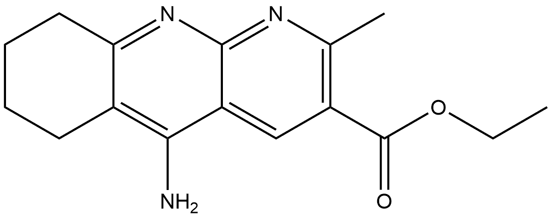 Ethyl 5-amino-6,7,8,9-tetrahydro-2-methylbenzo[b][1,8]naphthyridine-3-carboxylate,1228658-28-3,结构式