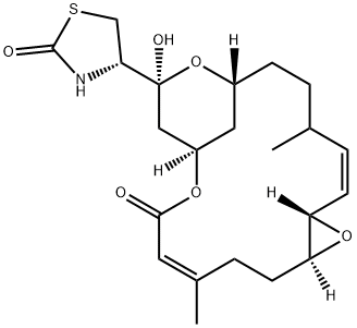 2-Thiazolidinone, 4-(18-hydroxy-4,12-dimethyl-14-oxo-8,15,19-trioxatricyclo[14.3.1.07,9]eicosa-5,12-dien-18-yl)-, [1R-[1R*,4S*,5Z,7S*,9S*,12Z,16R*,18S*(R*)]]- (9CI) 化学構造式