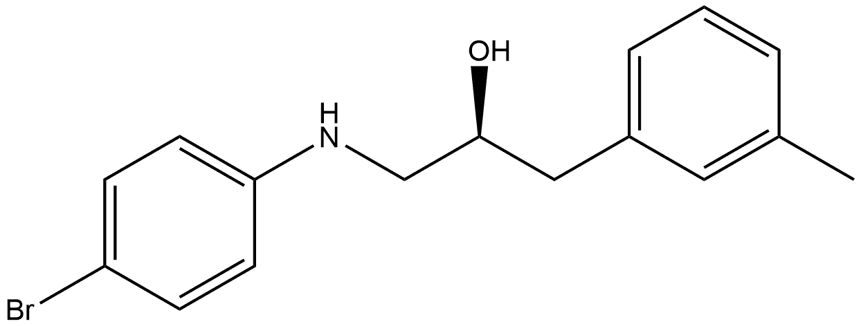 Benzeneethanol, α-[[(4-bromophenyl)amino]methyl]-3-methyl-, (αS)- Structure