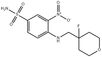 Benzenesulfonamide, 4-[[(4-fluorotetrahydro-2H-pyran-4-yl)methyl]amino]-3-nitro- 结构式