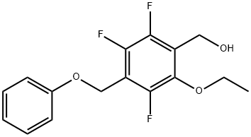 Benzenemethanol, 2-ethoxy-3,5,6-trifluoro-4-(phenoxymethyl)- Structure