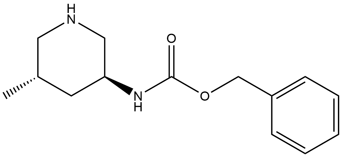 Phenylmethyl N-[(3S,5S)-5-methyl-3-piperidinyl]carbamate Structure