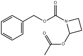 1-Azetidinecarboxylic acid, 2-(acetyloxy)-, phenylmethyl ester Struktur