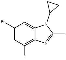 1H-Benzimidazole, 6-bromo-1-cyclopropyl-4-fluoro-2-methyl- Struktur