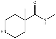 4-Piperidinecarboxamide, N,4-dimethyl- 化学構造式