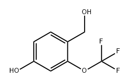 4-(羟甲基)-3-(三氟甲氧基)苯酚 结构式