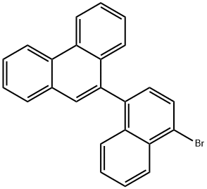 Phenanthrene, 9-(4-bromo-1-naphthalenyl)- 结构式