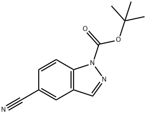 1H-Indazole-1-carboxylic acid, 5-cyano-, 1,1-dimethylethyl ester Struktur