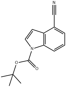 4-氰基-1H-吲哚-1-羧酸叔丁酯, 1233500-93-0, 结构式