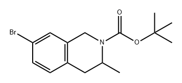 2(1H)-Isoquinolinecarboxylic acid, 7-bromo-3,4-dihydro-3-methyl-, 1,1-dimethylethyl ester Struktur