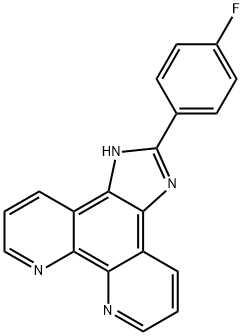 1H-Imidazo[4,5-f][1,10]phenanthroline, 2-(4-fluorophenyl)- 结构式