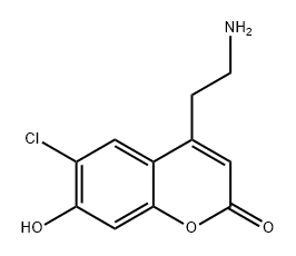 4-(2-氨基乙基)-6-氯-7-羟基-2H-铬-2-酮, 1234064-10-8, 结构式