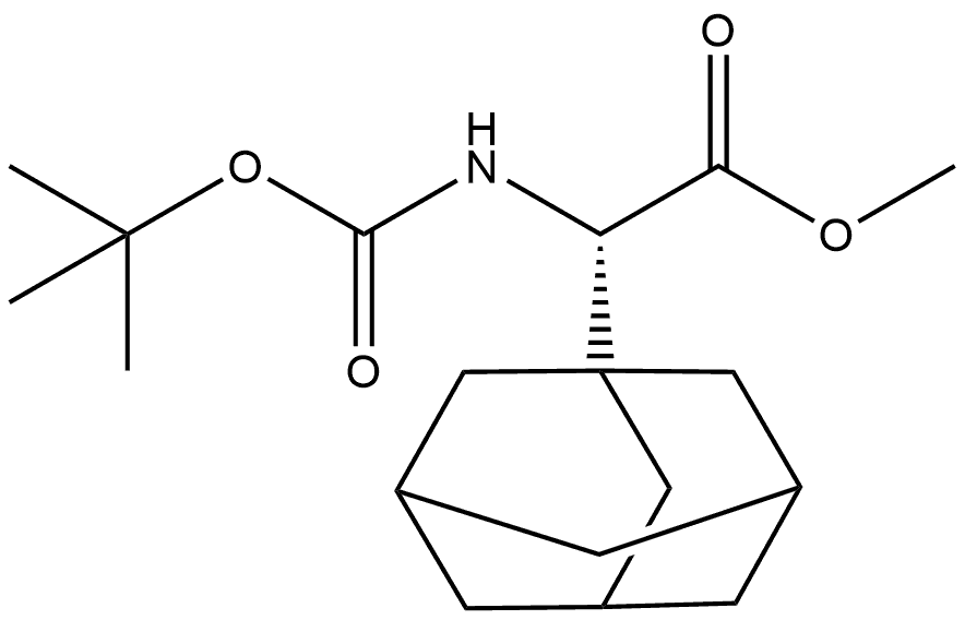 methyl (S)-2-(adamantan-1-yl)-2-((tert-butoxycarbonyl)amino)acetate Structure