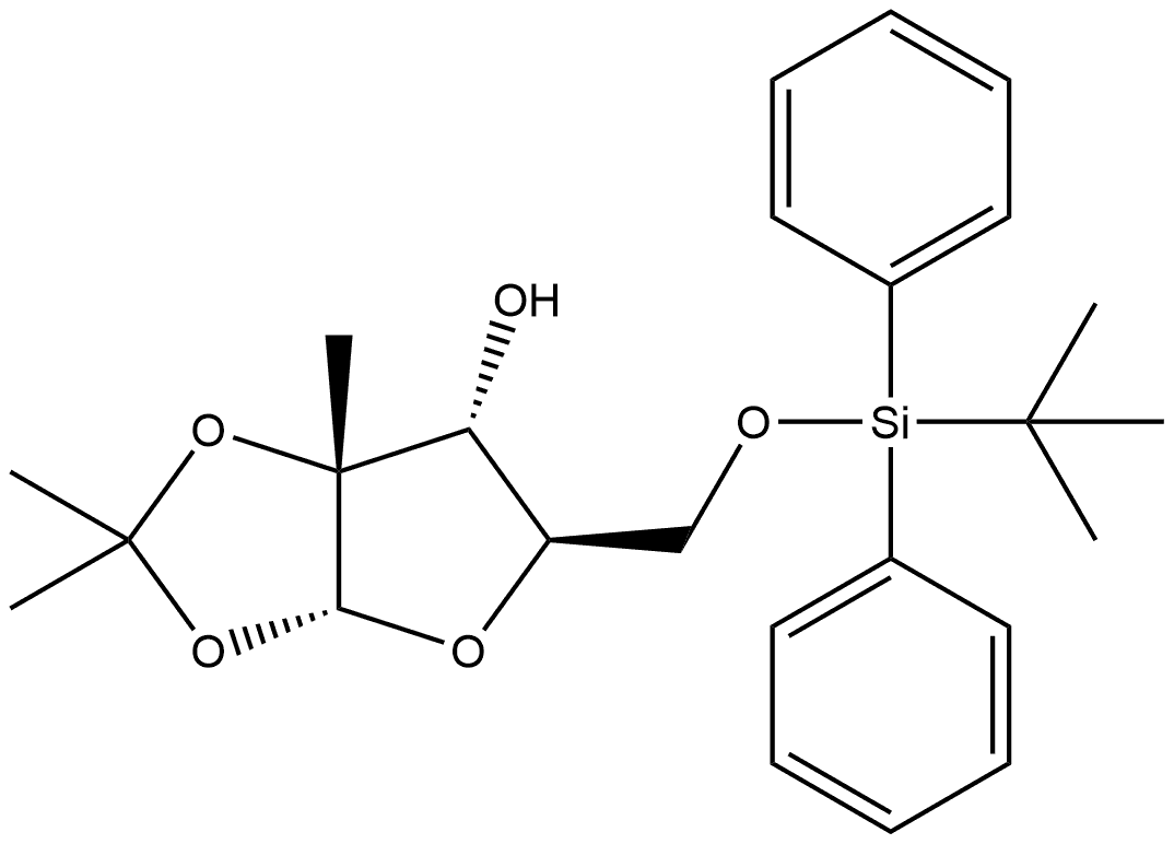 (5R,6R,6aR)-5-((tert-butyldiphenylsilyloxy)methyl)-2,2,6a-trimethyl-tetr 化学構造式