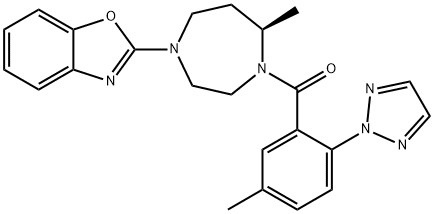 Methanone, [(7R)-4-(2-benzoxazolyl)hexahydro-7-methyl-1H-1,4-diazepin-1-yl][5-methyl-2-(2H-1,2,3-triazol-2-yl)phenyl]- Structure
