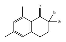 1(2H)-Naphthalenone, 2,2-dibromo-3,4-dihydro-6,8-dimethyl-,123674-28-2,结构式