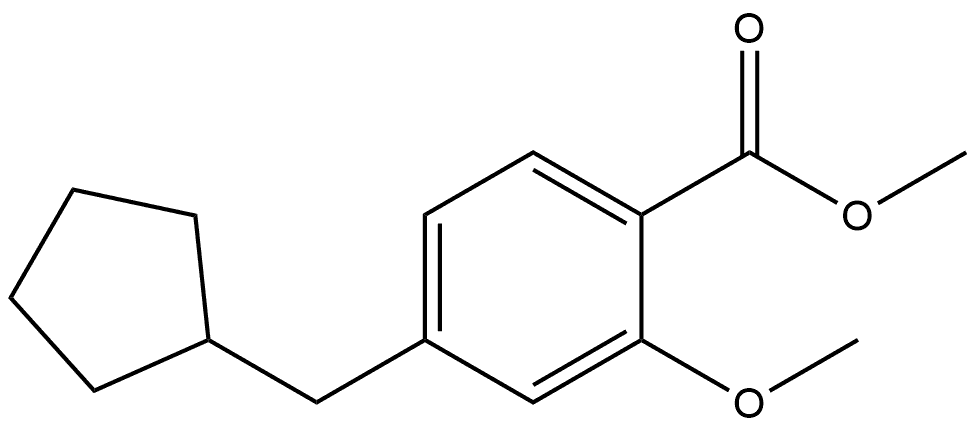 Methyl 4-(cyclopentylmethyl)-2-methoxybenzoate,1237071-57-6,结构式