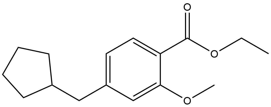 Ethyl 4-(cyclopentylmethyl)-2-methoxybenzoate Structure