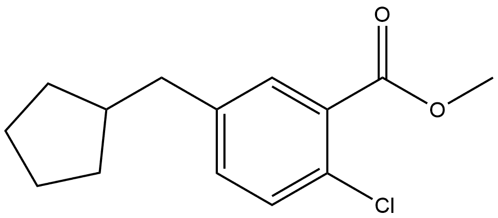 Methyl 2-chloro-5-(cyclopentylmethyl)benzoate Structure