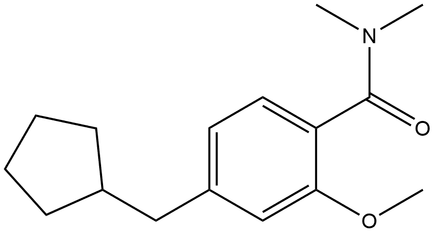 4-(Cyclopentylmethyl)-2-methoxy-N,N-dimethylbenzamide Structure