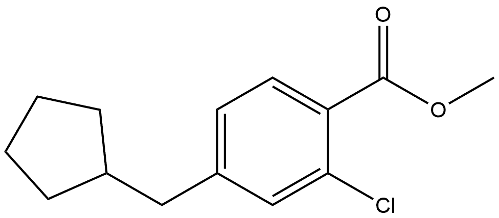 Methyl 2-chloro-4-(cyclopentylmethyl)benzoate Struktur