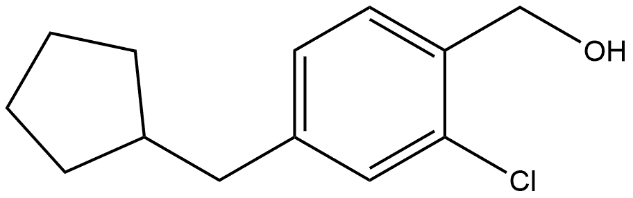 2-Chloro-4-(cyclopentylmethyl)benzenemethanol,1237114-28-1,结构式