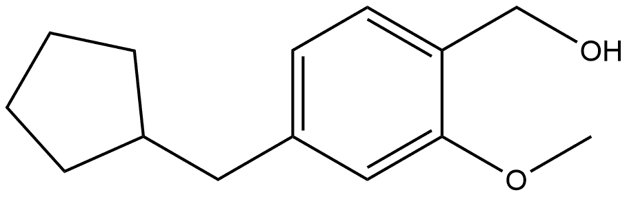 4-(Cyclopentylmethyl)-2-methoxybenzenemethanol Structure