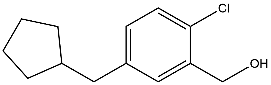 2-Chloro-5-(cyclopentylmethyl)benzenemethanol 结构式