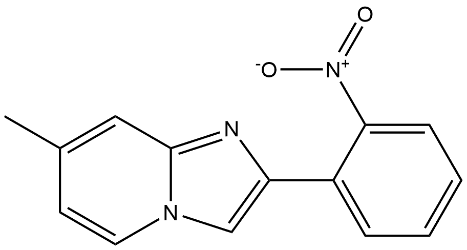 7-Methyl-2-(2-nitrophenyl)imidazo[1,2-a]pyridine 化学構造式