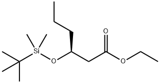 Hexanoic acid, 3-[[(1,1-dimethylethyl)dimethylsilyl]oxy]-, ethyl ester, (3S)- Structure