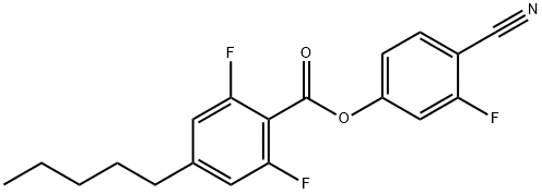 4-CYANO-3-FLUOROPHENYL2,6-PENTYLBENZOATE Struktur