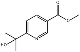 3-Pyridinecarboxylic acid, 6-(1-hydroxy-1-methylethyl)-, methyl ester Struktur