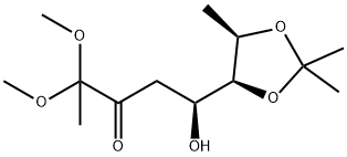 ribo-2,3-Octodiulose, 1,4,8-trideoxy-6,7-O-(1-methylethylidene)-, 2-(dimethyl acetal) Structure