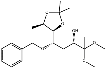 123920-05-8 allo-2-Octulose, 1,4,8-trideoxy-6,7-O-(1-methylethylidene)-5-O-(phenylmethyl)-, dimethyl acetal