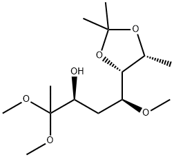 allo-2-Octulose, 1,4,8-trideoxy-5-O-methyl-6,7-O-(1-methylethylidene)-, dimethyl acetal,123920-27-4,结构式