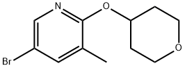 5-Bromo-3-methyl-2-(oxan-4-yloxy)pyridine Structure