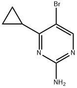 2-Pyrimidinamine, 5-bromo-4-cyclopropyl- 化学構造式