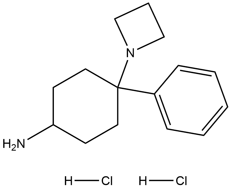 4-(azetidin-1-yl)-4-phenylcyclohexan-1-amine dihydrochloride,1239711-72-8,结构式